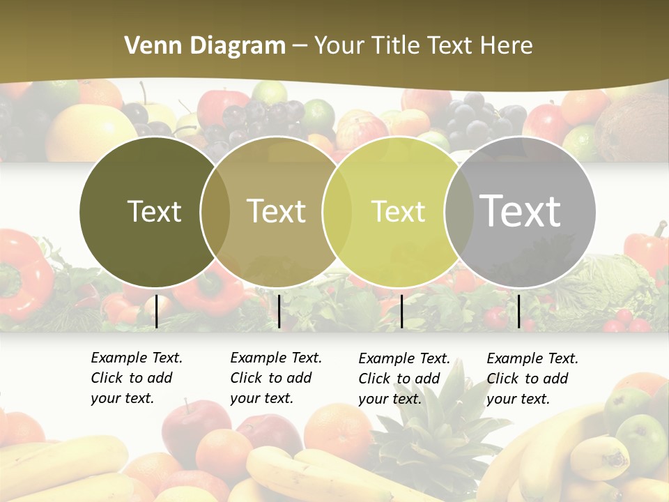 Tangerine Eating Lettuce PowerPoint Template