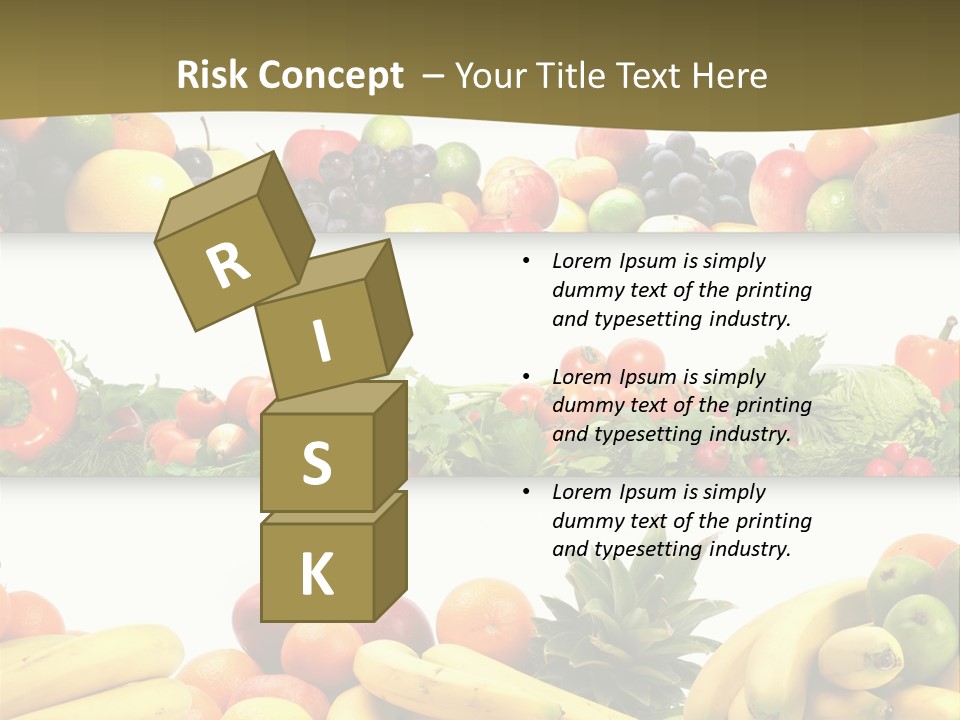 Tangerine Eating Lettuce PowerPoint Template