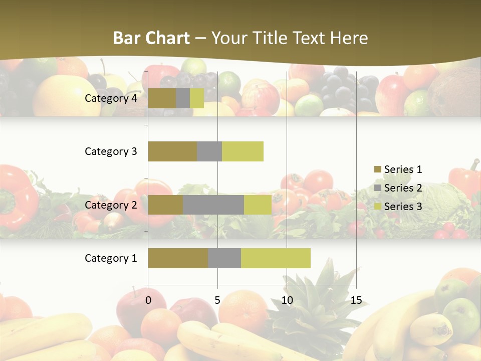 Tangerine Eating Lettuce PowerPoint Template