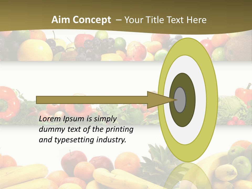 Tangerine Eating Lettuce PowerPoint Template