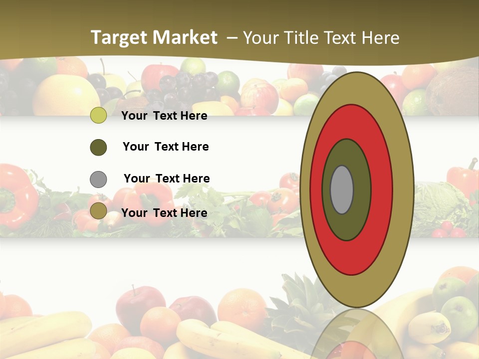 Tangerine Eating Lettuce PowerPoint Template