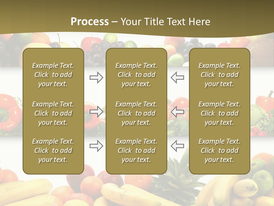 Tangerine Eating Lettuce PowerPoint Template