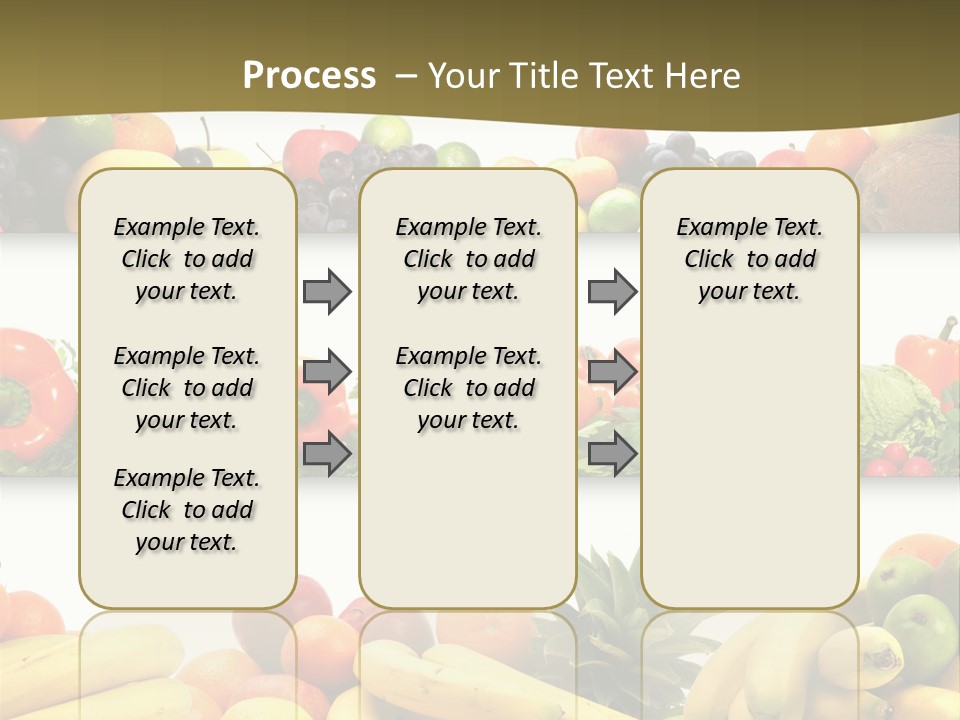 Tangerine Eating Lettuce PowerPoint Template