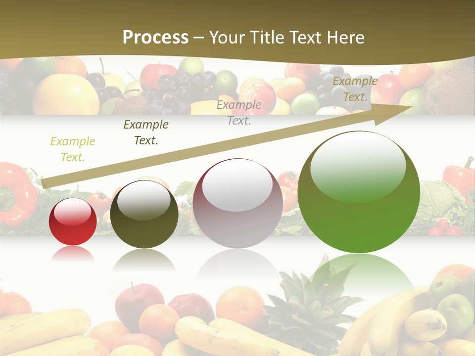 Tangerine Eating Lettuce PowerPoint Template
