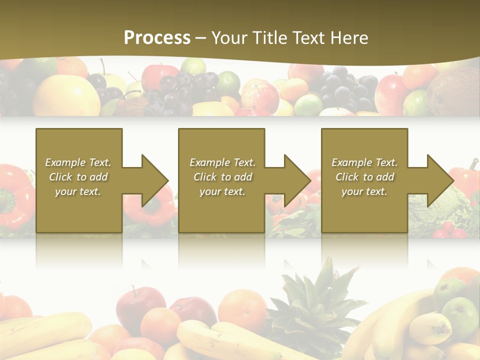 Tangerine Eating Lettuce PowerPoint Template