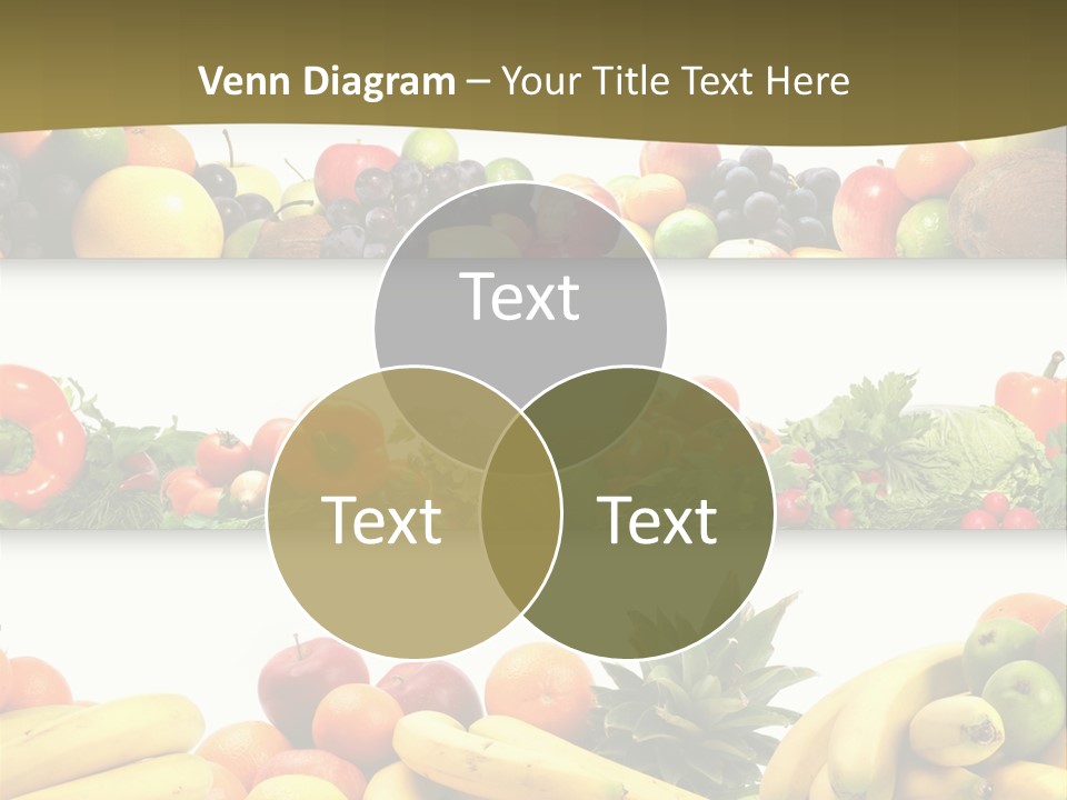 Tangerine Eating Lettuce PowerPoint Template