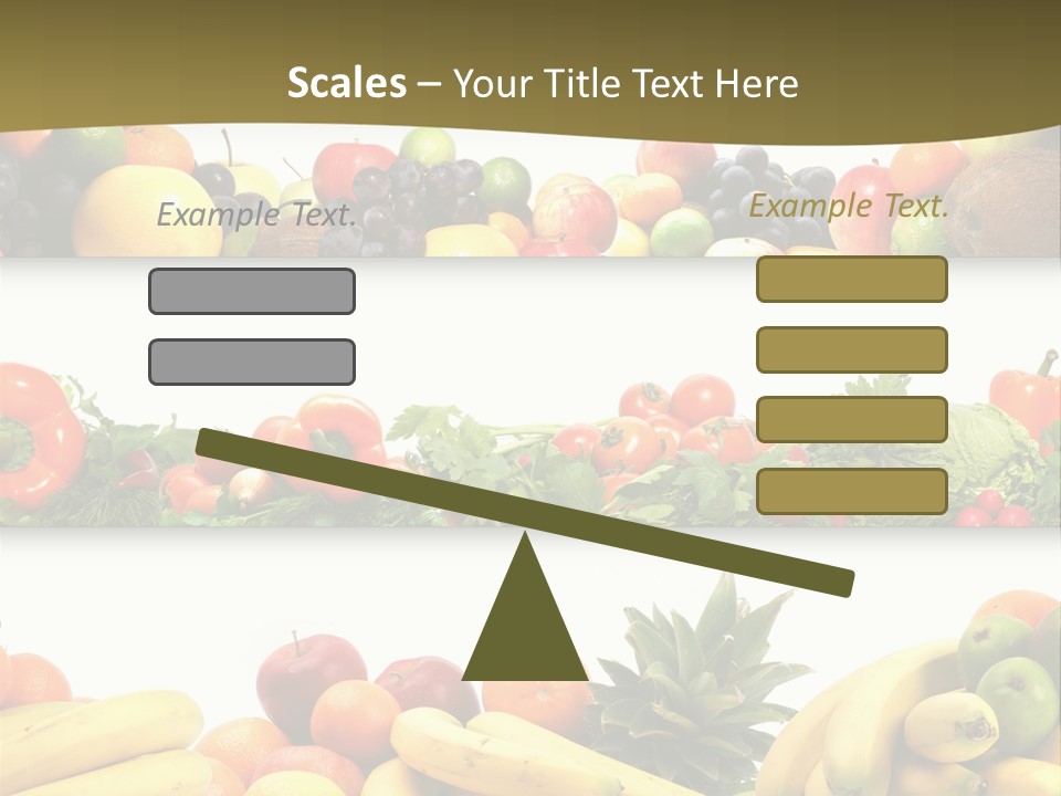 Tangerine Eating Lettuce PowerPoint Template