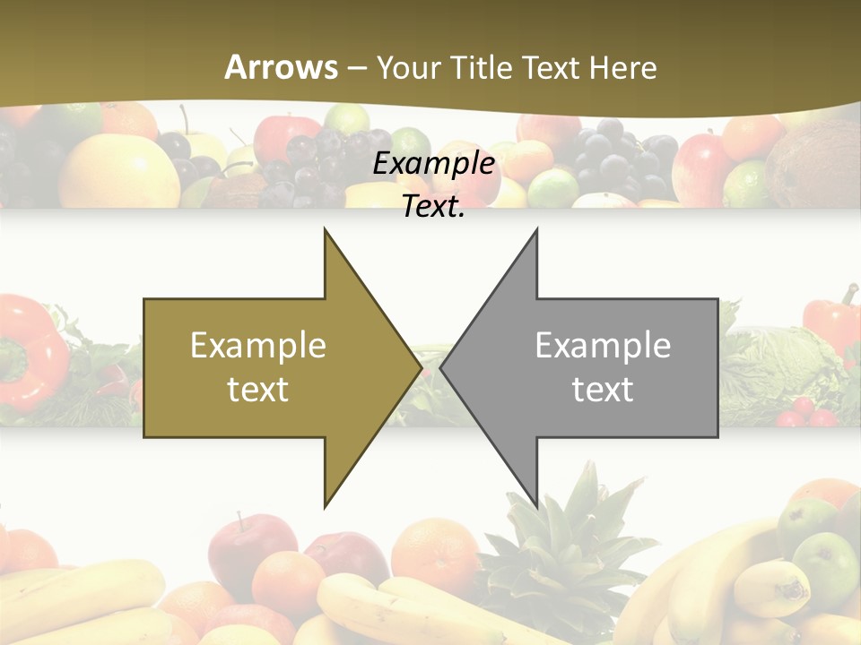 Tangerine Eating Lettuce PowerPoint Template