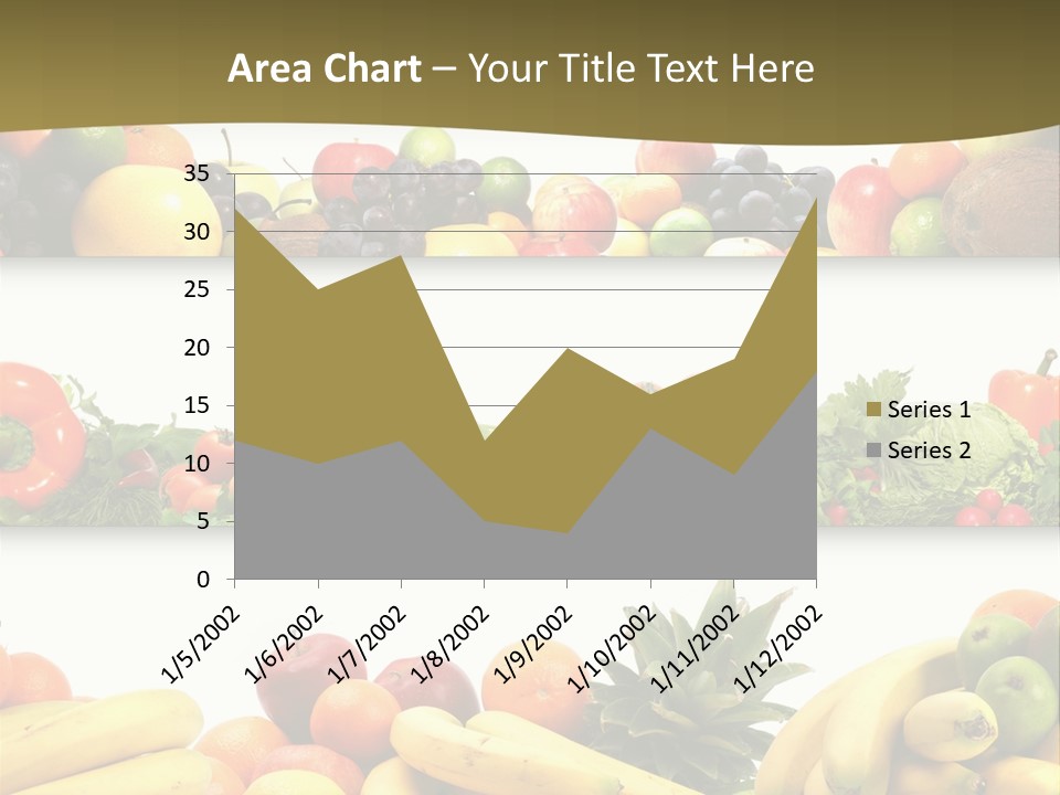Tangerine Eating Lettuce PowerPoint Template