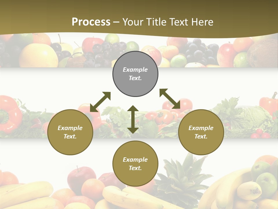 Tangerine Eating Lettuce PowerPoint Template