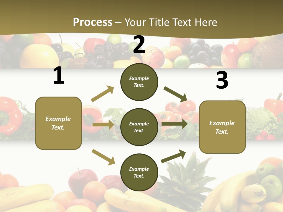 Tangerine Eating Lettuce PowerPoint Template