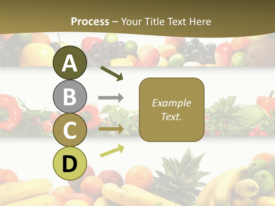 Tangerine Eating Lettuce PowerPoint Template