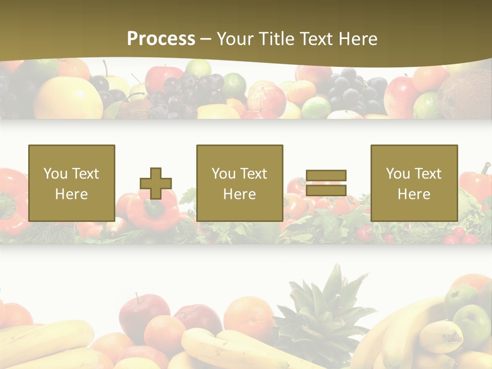 Tangerine Eating Lettuce PowerPoint Template