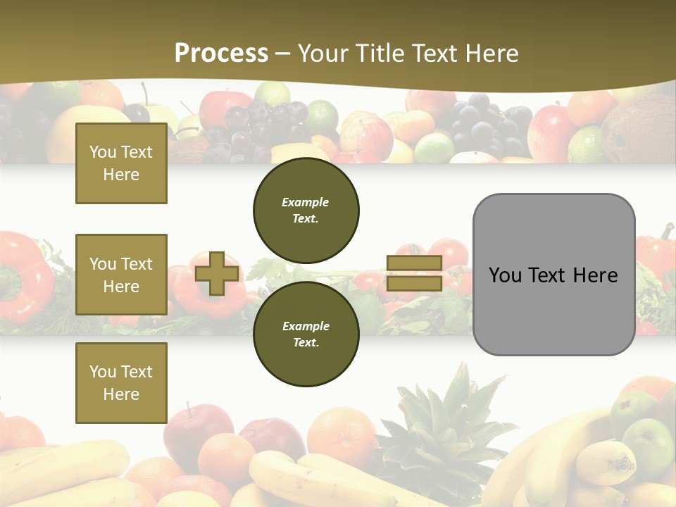 Tangerine Eating Lettuce PowerPoint Template
