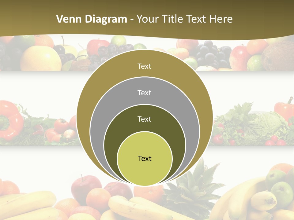 Tangerine Eating Lettuce PowerPoint Template