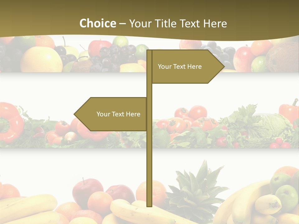 Tangerine Eating Lettuce PowerPoint Template