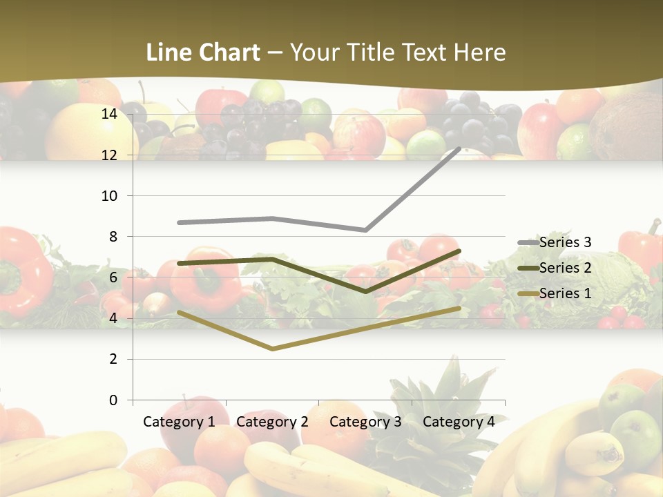 Tangerine Eating Lettuce PowerPoint Template