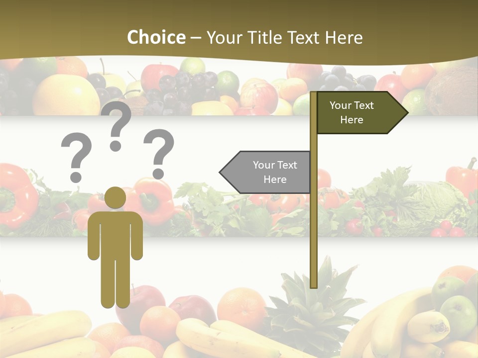 Tangerine Eating Lettuce PowerPoint Template