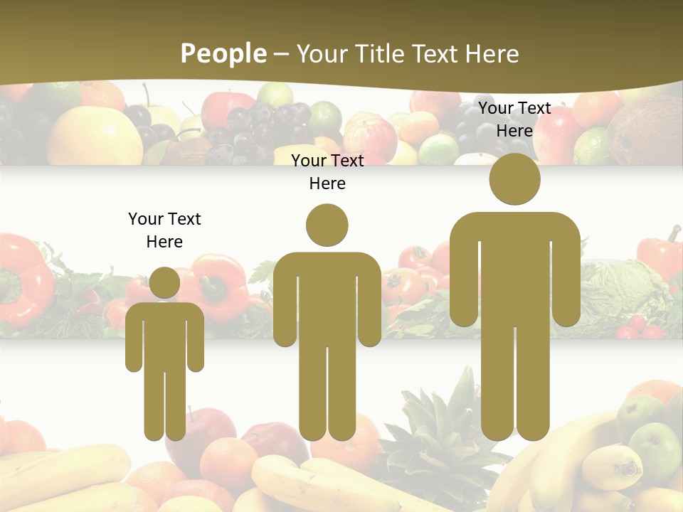 Tangerine Eating Lettuce PowerPoint Template