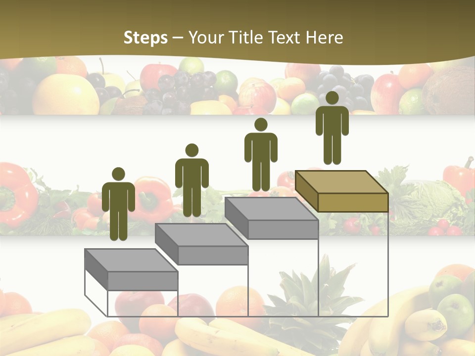 Tangerine Eating Lettuce PowerPoint Template