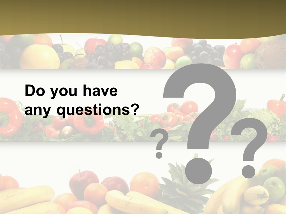 Tangerine Eating Lettuce PowerPoint Template