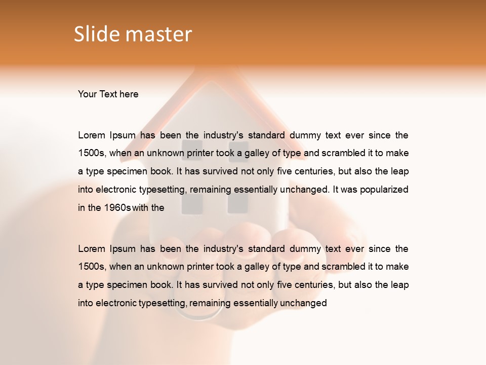 A Person Holding A Small House In Their Hands PowerPoint Template