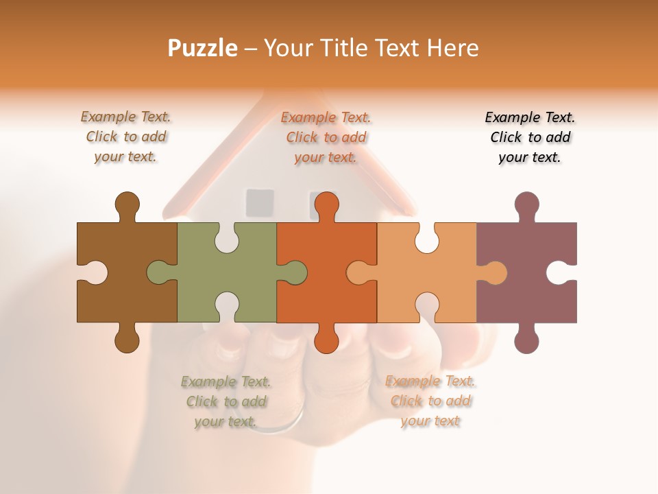 A Person Holding A Small House In Their Hands PowerPoint Template