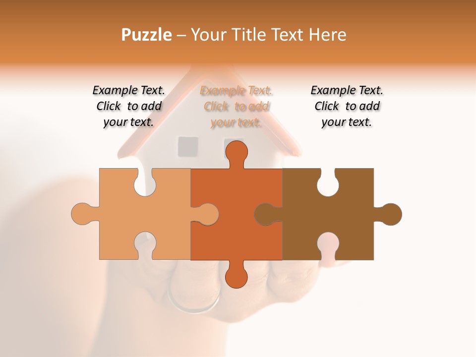 A Person Holding A Small House In Their Hands PowerPoint Template