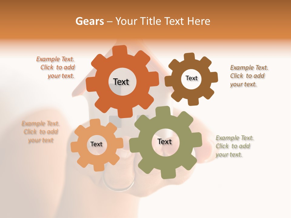 A Person Holding A Small House In Their Hands PowerPoint Template