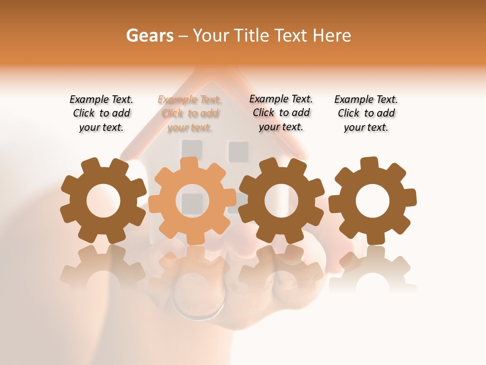 A Person Holding A Small House In Their Hands PowerPoint Template