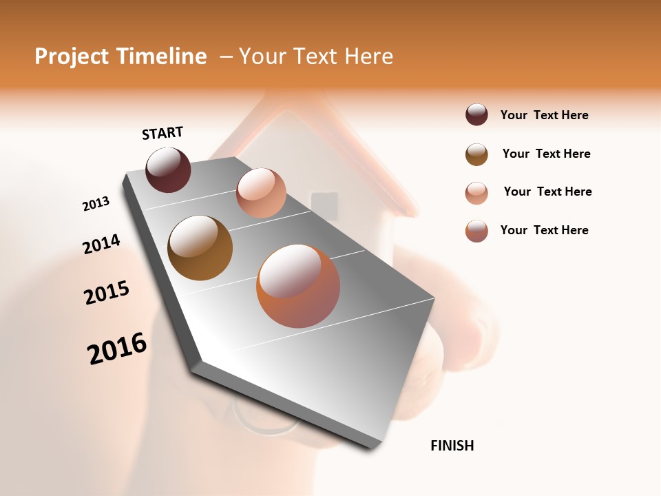 A Person Holding A Small House In Their Hands PowerPoint Template