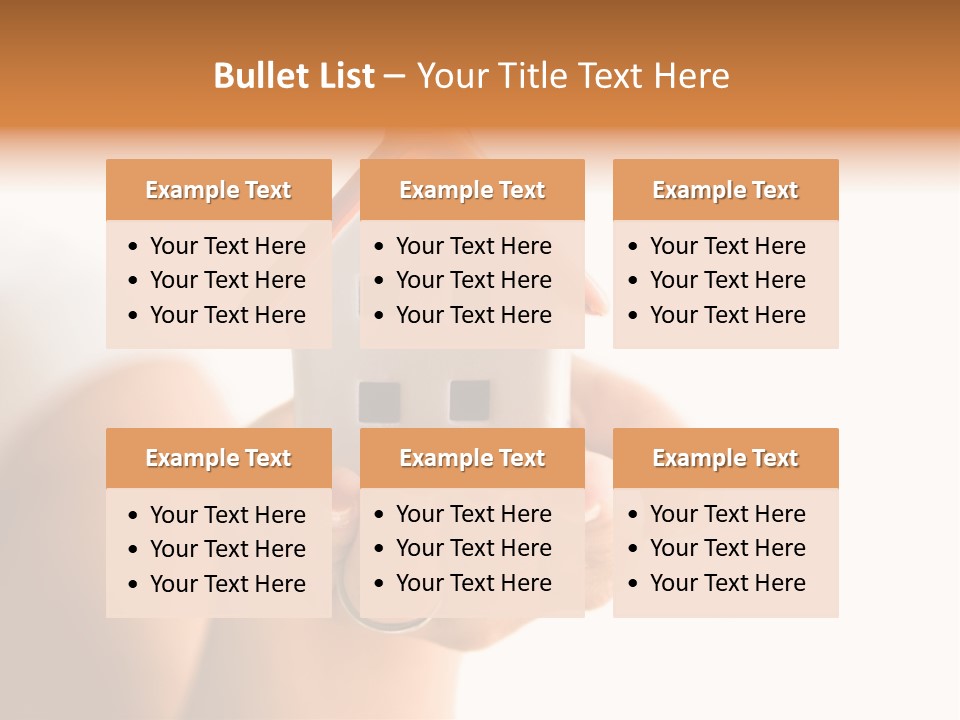 A Person Holding A Small House In Their Hands PowerPoint Template