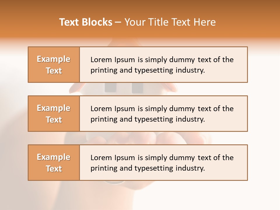 A Person Holding A Small House In Their Hands PowerPoint Template