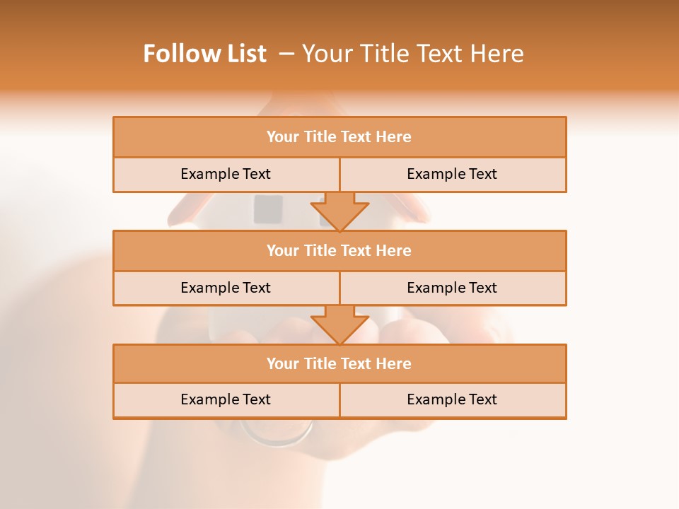 A Person Holding A Small House In Their Hands PowerPoint Template