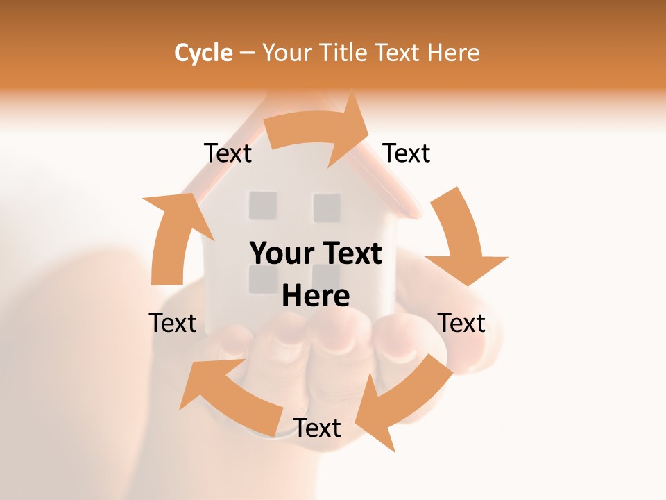 A Person Holding A Small House In Their Hands PowerPoint Template