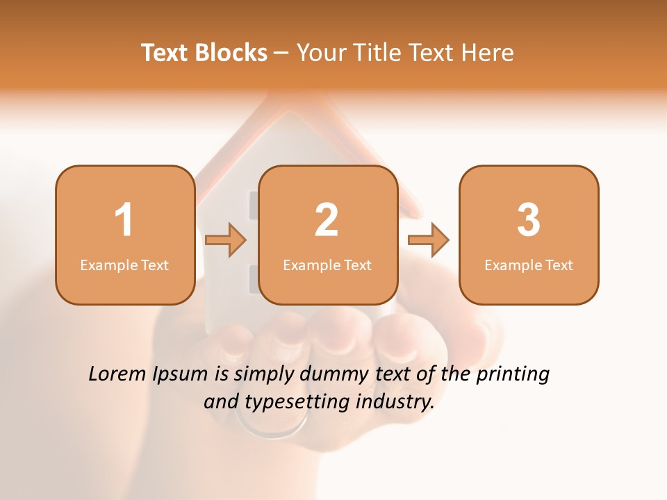 A Person Holding A Small House In Their Hands PowerPoint Template