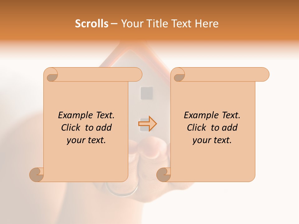 A Person Holding A Small House In Their Hands PowerPoint Template