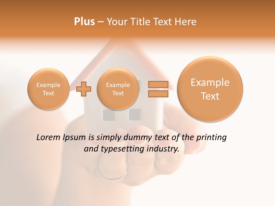 A Person Holding A Small House In Their Hands PowerPoint Template