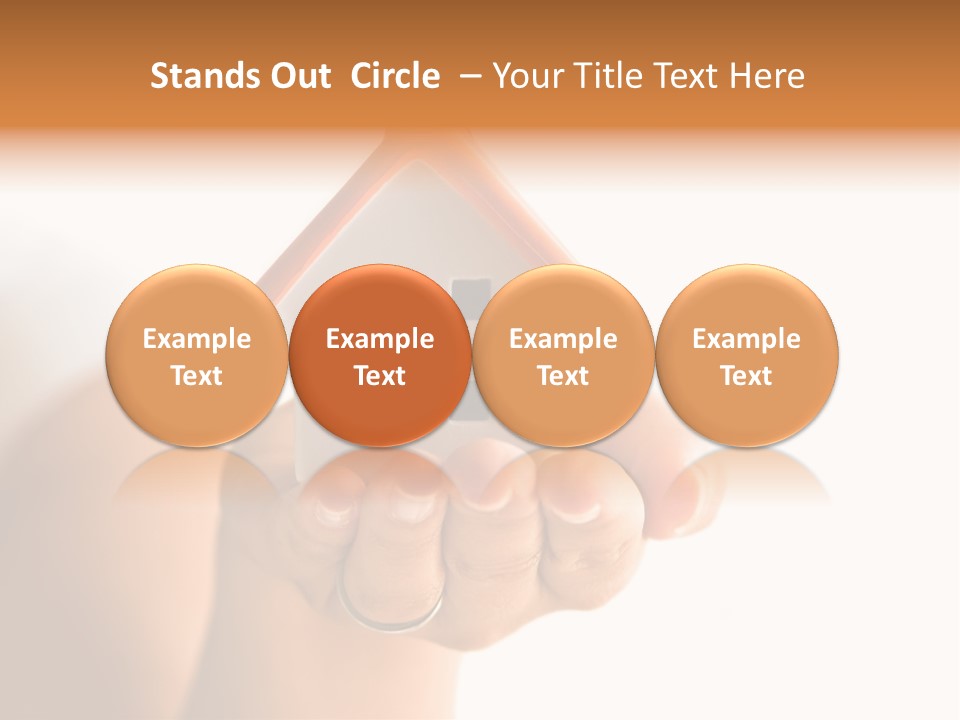 A Person Holding A Small House In Their Hands PowerPoint Template