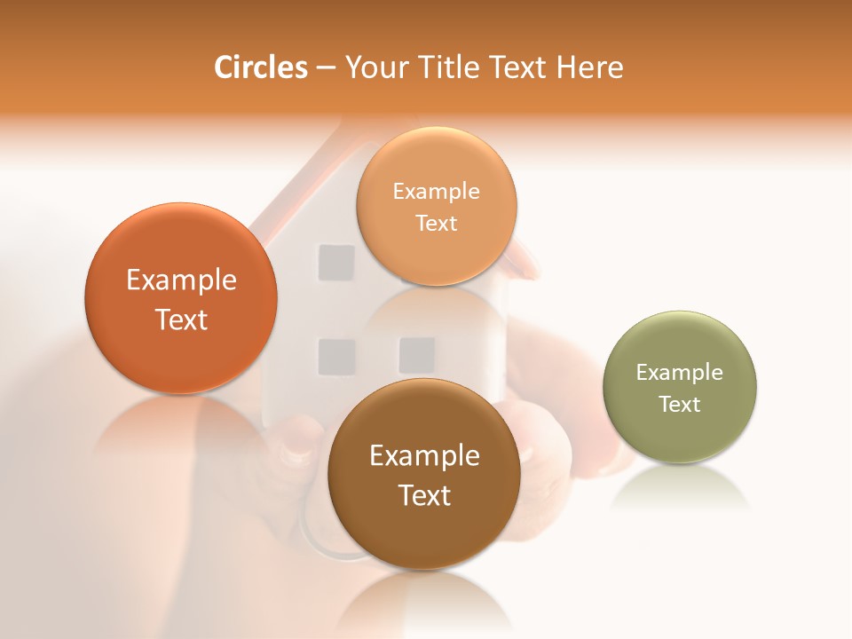 A Person Holding A Small House In Their Hands PowerPoint Template