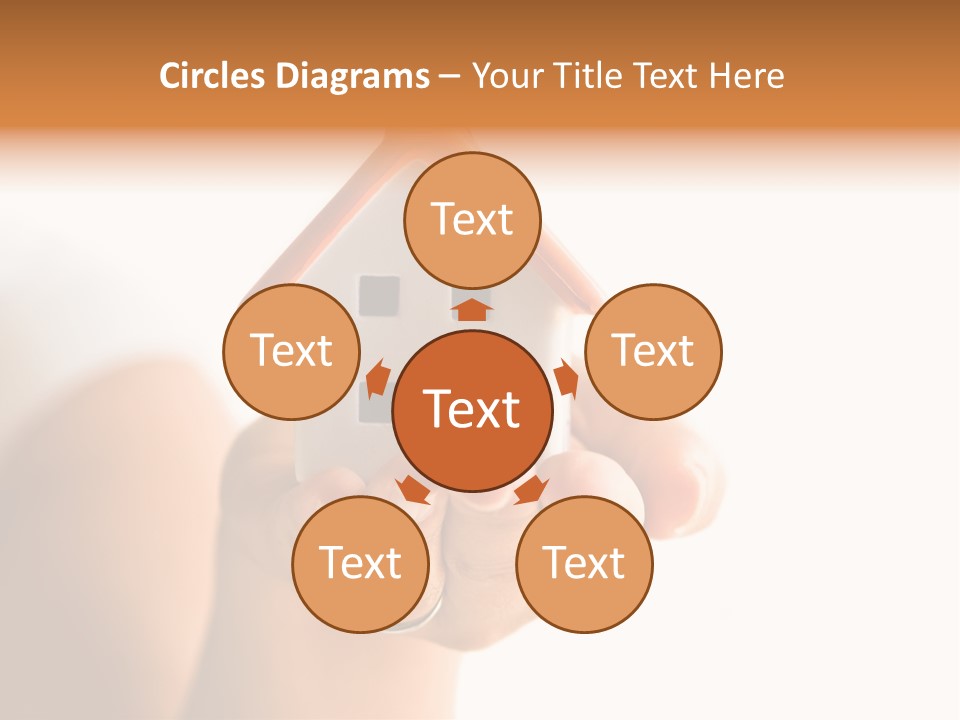 A Person Holding A Small House In Their Hands PowerPoint Template