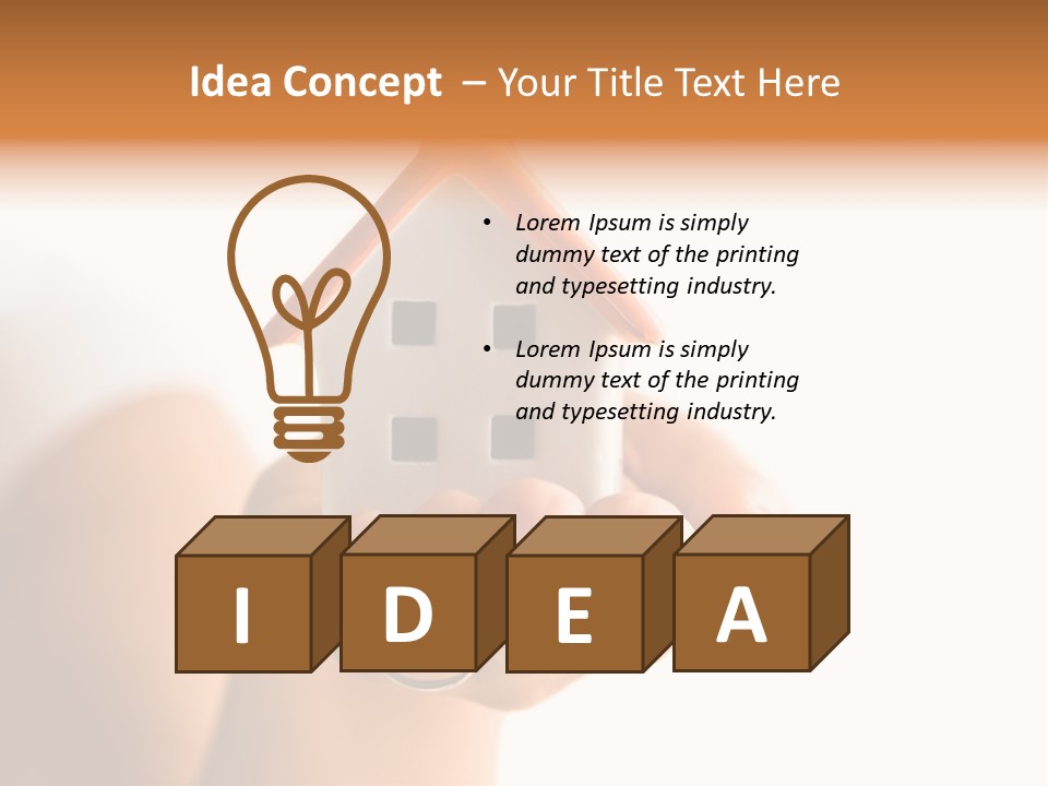 A Person Holding A Small House In Their Hands PowerPoint Template