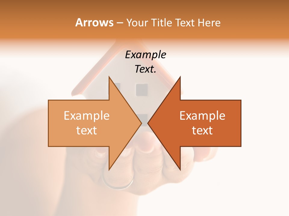 A Person Holding A Small House In Their Hands PowerPoint Template