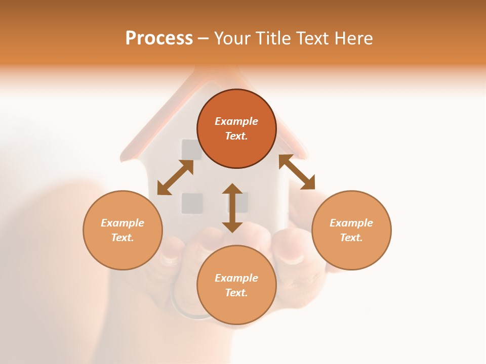 A Person Holding A Small House In Their Hands PowerPoint Template