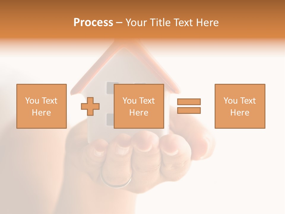 A Person Holding A Small House In Their Hands PowerPoint Template