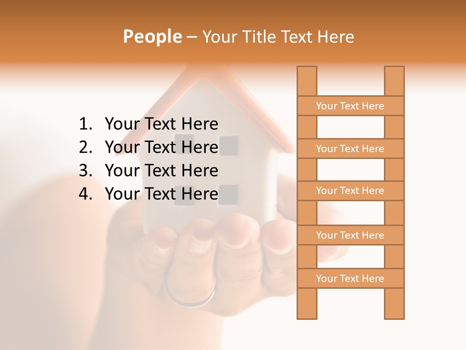 A Person Holding A Small House In Their Hands PowerPoint Template