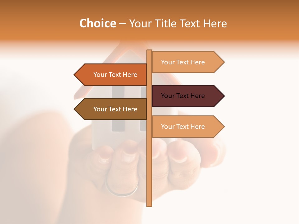 A Person Holding A Small House In Their Hands PowerPoint Template