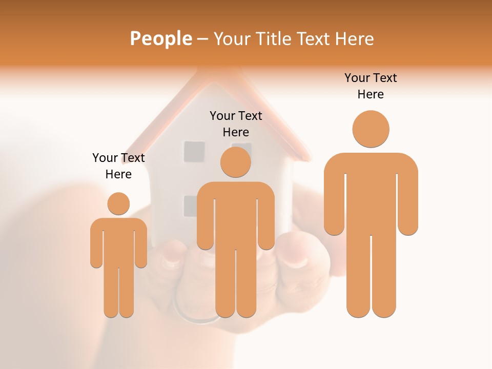 A Person Holding A Small House In Their Hands PowerPoint Template