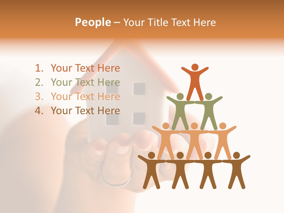 A Person Holding A Small House In Their Hands PowerPoint Template