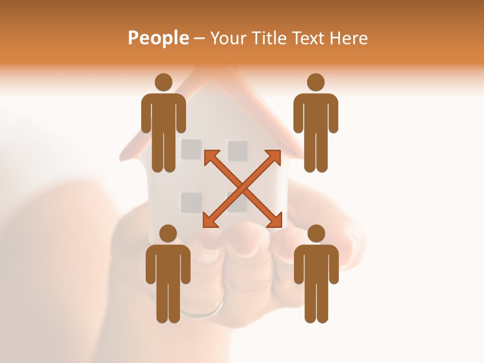 A Person Holding A Small House In Their Hands PowerPoint Template